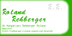 roland rehberger business card